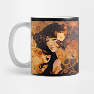 Art Deco Style Woman Mug